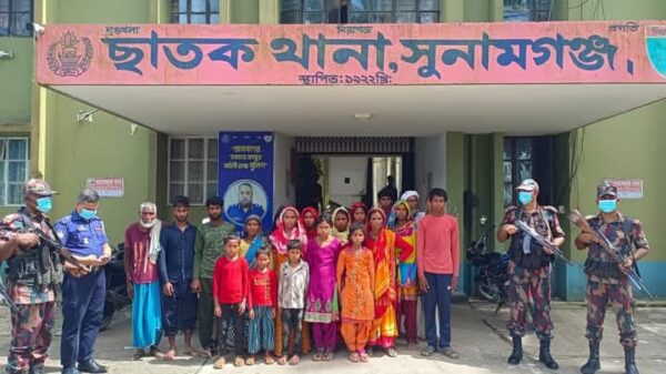 ছাতকে নোয়াকোট সীমান্ত দিয়ে আরও ২০ জনকে পুশইন